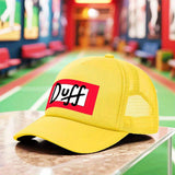 1pc Gorra Clásica Unisex de Malla con Estampado Duff Beer para Verano y Otoño, Gorro Snapback Transpirable para Fiestas al Aire Libre, Camping, Baile Callejero, Running, Fitness y Uso Casual - Regalo Versátil para Vacaciones