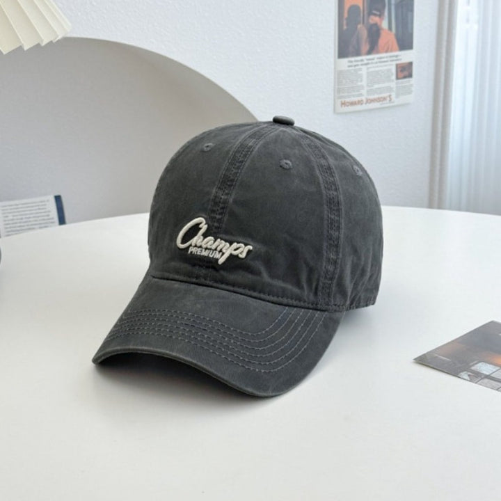 Gorra de béisbol unisex con bordado de letras estilo coreano, ideal para primavera-verano