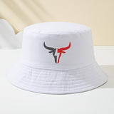 Gorra Unisex Ajustable Negra con Logo de Toro Rayo Rojo - Gorro Estiloso para Pesca, Camping y Playa, Regalo Ideal para Hombres y Mujeres, Gorra Trucker Primavera-Verano, Tela No Elástica