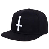 Gorra hip hop para hombre con bordado de cruz, ajustable, ideal para actividades al aire libre, perfecta para paseos en primavera y otoño, viajes y playa
