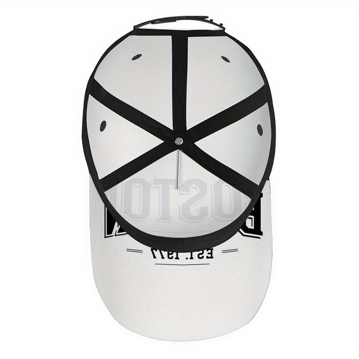 1 gorra de béisbol ajustable con diseño clásico de Boston en 2D - Snapback con impresión vibrante de cuerpo completo, ideal para deportes, running y moda urbana al aire libre