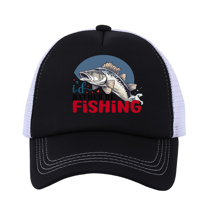 Gorra de Camionero de Malla Transpirable con Diseño de Pez Amoroso - Gorra de Béisbol Casual en Negro, Rojo y Azul para Pesca, Golf y Actividades al Aire Libre, Gorra de Pesca