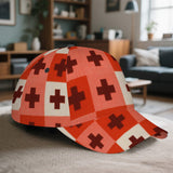 1 gorra ajustable Snapback con estampado de tablero de ajedrez 2D - Patrón ajedrezado completo (frente/tras), diseño vibrante para deportes al aire libre, running, uso casual y eventos de Halloween/Navidad/Acción de Gracias - Gorra de poliéster para todos