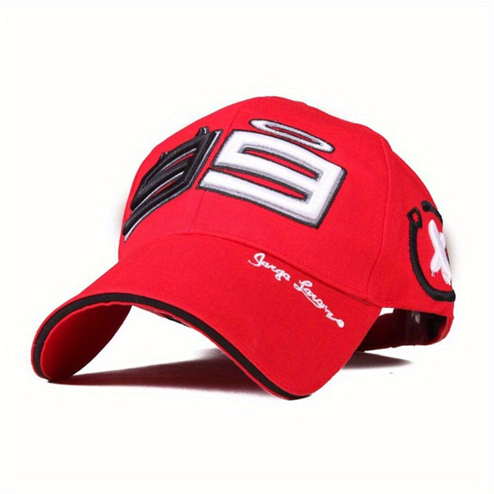 Una gorra de béisbol para hombre con bordado de 99, ajustable para uso al aire libre, protección solar, adecuada para salidas informales, viajes, fiestas de playa en primavera y otoño.