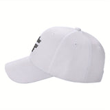 1pc Gorra de Béisbol de Poliéster Ajustable y Transpirable con Frase Inspiradora - Sombrero de Visera Estilo Y2K Ligero para Hombres y Mujeres, Diseño de Ala Curva Blanca, Protección Solar Casual y Elegante, Gorra de Sol Casual | Gorra de Béisbol con Fras