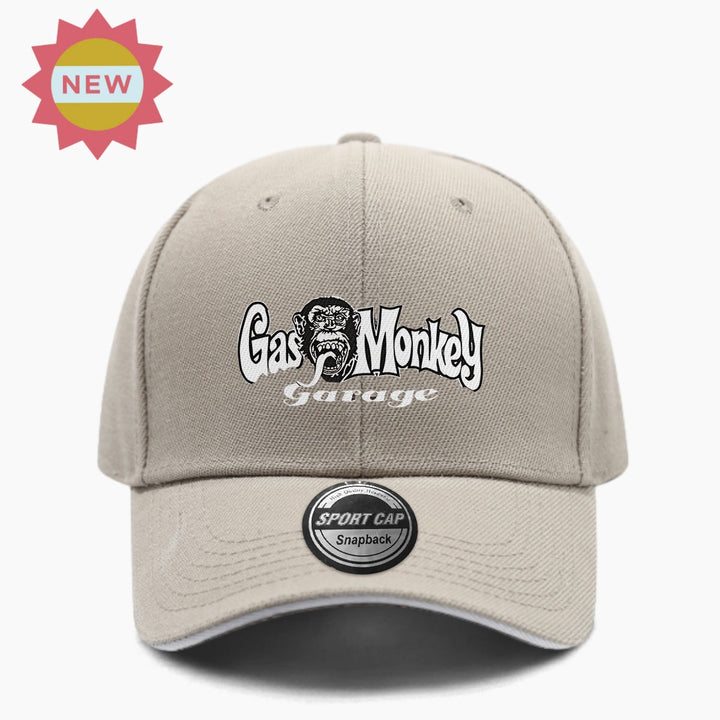 Gorra de Béisbol MAKEFGE Gas Monkey Garage - Gorra Trucker Ajustable con Cierre, Poliéster Transpirable, Estilo Unisex para Parejas, Diseño Punk Rock & Hip Hop con Insignia Metálica y Detalle en Cuero Desgastado, Ligera para Todas las Estaciones, Casual D