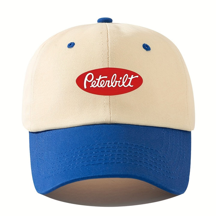 Gorra de Béisbol para Camioneros PETERBILT Hombres MAKEFGE - Ajustable con Cierre de Presión, Malla Transpirable en la Parte Posterior y Protección Solar, Sombrero Casual para Exteriores para Agricultura, Pesca, Conducción (/Beige/Blanco/Azul), Accesorio