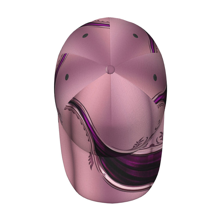 1 gorra unisex de camionero con efecto marmolado rosa y morado - Visera curva con estampado completo, cierre ajustable, ligera para todas las estaciones, gorra casual de béisbol para deportes al aire libre (degradado rosa/morado)