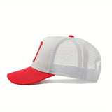 Gorra de Camionero Unisex de Anime con Zorro y Taza de Café - Gorra Ajustable con Cierre de Presión, Parte Trasera de Malla Transpirable, Diseño de 6 Paneles y Estilo Manga - Gorra Ligera para Verano, Casual, Skate (Gris/Rojo)