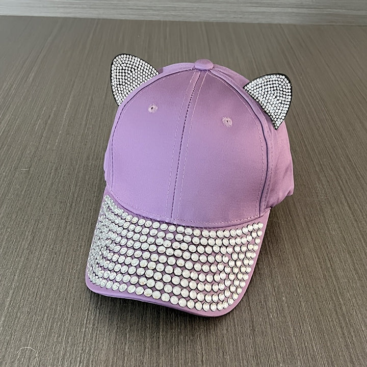 Gorra de niña nueva con forma de pico de pato y orejas de gato acuático, gorra de béisbol para el sol en primavera y verano