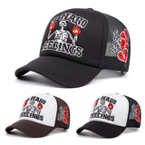 Gorra de camionero para hombres con bordado de calavera en llamas, rosa y amor, moda al aire libre, transpirable, para mujeres, estilo hip hop, protección solar, tela tejida
