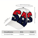 1 gorra de béisbol ajustable con estampado audaz del logo USA en 2D - Poliéster con diseño vibrante de cuerpo completo, ideal para deportes al aire libre, running y moda casual urbana, Sombrero de Fiesta,Accesorio Deportivo,Sombreros de Moda,Material Tran