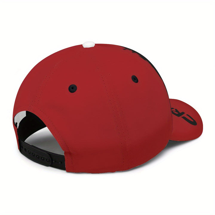 Gorra de béisbol ajustable con visera curva inspirada en anime - Gorro unisex ligero para todas las estaciones, protección solar roja e casual para hombres y mujeres, gorra de exterior recubierta de PVC lavable a máquina para deportes y uso diario