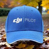 1 gorra de béisbol ajustable DJI Pilot con estampado de moda, negra con texto blanco, transpirable y cómoda para viajes, correr y estilo urbano, gorra tejida de aspecto moderno