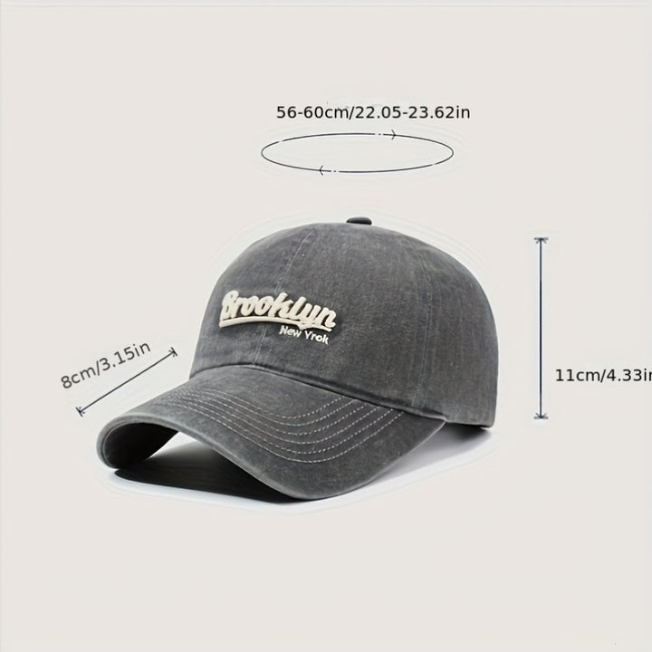 Nueva gorra de béisbol retro para hombre y mujer, perfecta para deportes de primavera y otoño y uso casual, con un estilo urbano único con un diseño coreano lavado y protección solar, sin batería