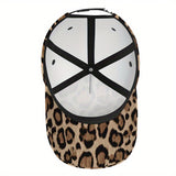 1 gorra de béisbol ajustable con estampado vibrante de leopardo 2D - Snapback con diseño de cuerpo completo, ideal para deportes, running y moda urbana al aire libre