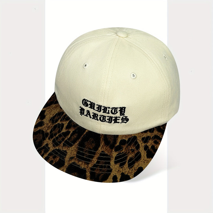 Gorra de béisbol unisex retro con estampado de camuflaje y leopardo - Snapback ajustable, poliéster ligero, con diseño de camuflaje verde, gorra casual de streetwear para hombres y mujeres, gorro casual | Gorra retro de camuflaje | Snapback ajustable