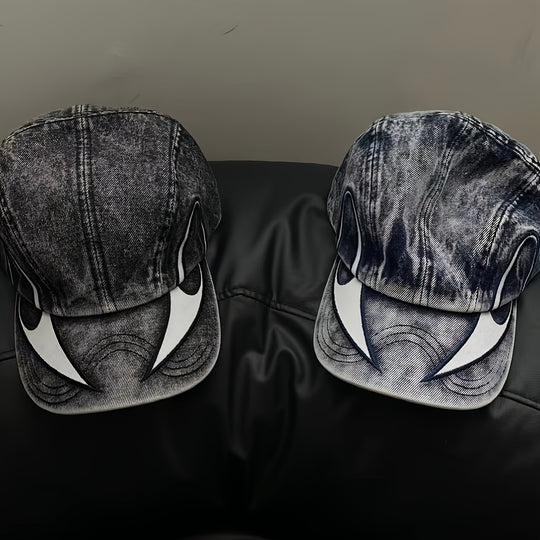 Una nueva gorra de béisbol de alta calidad con doble filo, lavada y bordada pesadamente, para hombres y mujeres, con un diseño de hip-hop y un contorno de cabeza más profundo, con un estilo de gorra de pato, de moda.