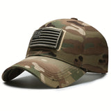 Gorra De Béisbol De Camuflaje Con Parche De Bandera Americana De Estados Unidos, Sombrero De Sol Ajustable Para Hombres Y Mujeres