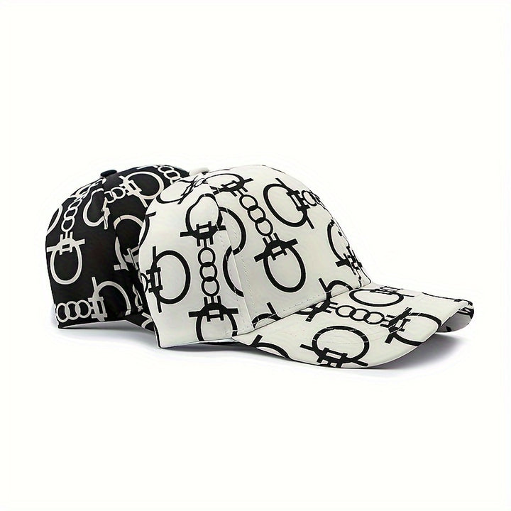 Gorra de béisbol transpirable para hombre y mujer, ajustable, negra con estampado de calavera y huesos cruzados en blanco, ideal para primavera y verano, sombrero casual | Gorra con estampado de calavera | Tela transpirable