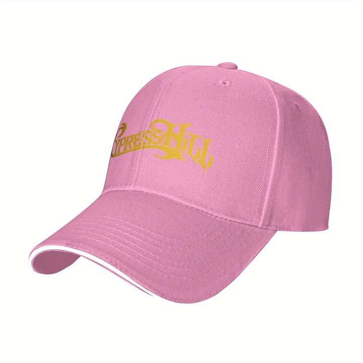 Gorra de Béisbol Cypress Hill DJ Sandwich para Hombres y Mujeres - Ajustable con Cierre de Presión, 100% Poliéster, Negra con Logotipo Amarillo, Protección Solar, Lavable a Máquina para Viajes al Aire Libre, Pesca y Ciclismo