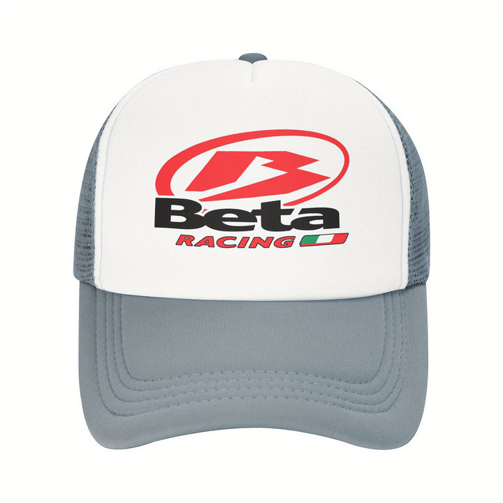 Gorra de béisbol Beta RACING de novedad para hombres y mujeres, gorra de malla ligera y transpirable, poliéster, gorra ajustable de camionero, diseño de dos tonos, adecuada para todas las estaciones, buena opción para regalos de vacaciones