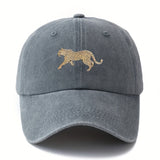 Gorra de béisbol unisex con estampado de leopardo, versátil y ligera para exteriores, con borde curvo, estilo de conductor de camión para ocasiones informales como vacaciones al aire libre, viajes y camping con pico de pato.