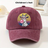 Gorra de béisbol para niños - Gorra ajustable con gráfico de cabra, borde suave y ligero para niños y niñas, ropa diaria y navideña - Gorra de béisbol fácil de limpiar para bebés, adolescentes, niños - Fiesta de cumpleaños, escuela, parque - Negro, ropa d