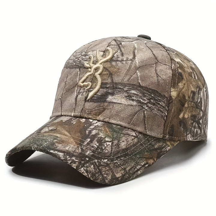 1 pieza de gorra de béisbol táctica para hombre - Gorra ajustable con cierre de clic, espalda de malla transpirable, ala ancha para caza, pesca, senderismo y acampada - Gorra de exterior para todas las estaciones con diseño de camuflaje, accesorios de aca