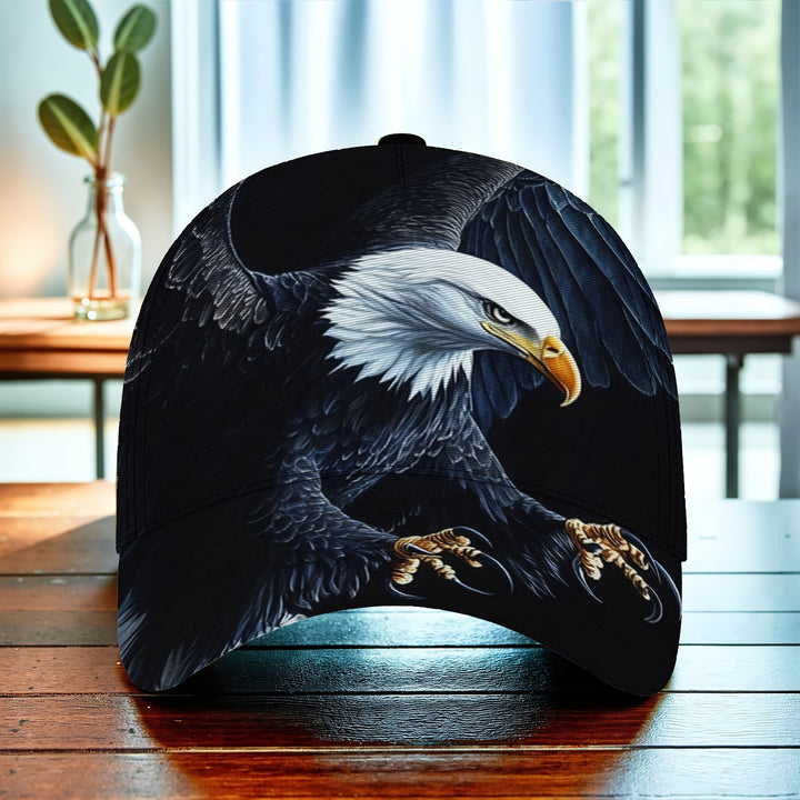 1 gorra de béisbol con emblema de águila para hombres y mujeres - Gorra ligera ajustable para exteriores con diseño audaz de águila, plegable para senderismo, deportes y uso casual - Gorra unisex para hombres y mujeres, duradera y fácil de cuidar (lavado