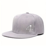 Gorra Snapback de Esqueleto a la Moda - Ligera, Transpirable de Poliéster, Diseño Geométrico, Ideal para Regalos de Halloween y Navidad, Trendsetters, Sombrero Casual | Snapback de Moda | Gorro Duradero, Gorra Grande para Hombre, Gorra Ajustada con Rosa B