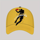 Gorra de Béisbol Ligera para Hombres CUTEHSJ - Sombrero Ajustable Estilo Hip-Hop con Gráfico de Jugador de Baloncesto, Diseño Amarillo y Vibrante para Playa, Pesca, Vacaciones, Accesorio Transpirable