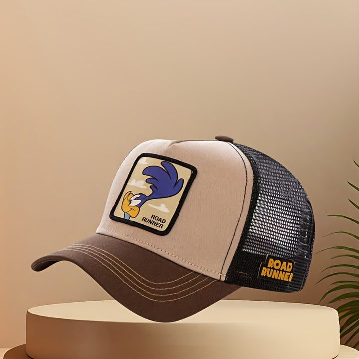 1 Gorra de Béisbol con Estampado WB para Hombres y Mujeres - Parte Trasera en Red, Ajuste Perfecto Deportes al aire libre & Acceso Casual estilo Festival | Sombrero Decorativo Adaptable Laváble