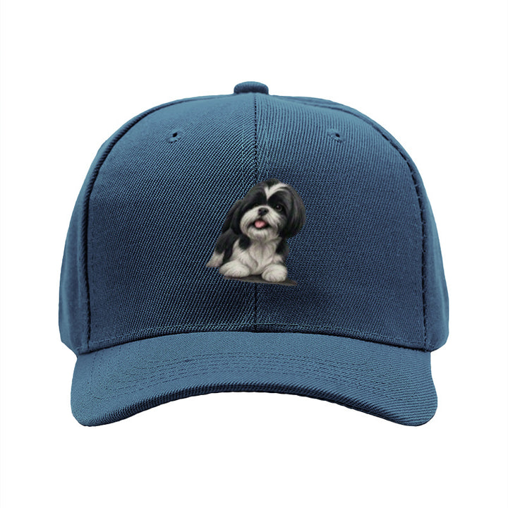 1 gorra de béisbol con estampado de perro Shih Tzu - Gorra ajustable con diseño de cara de Shih Tzu, accesorio ligero y casual para amantes de mascotas, lavable a mano, ideal para uso diario y regalos para dueños de perros