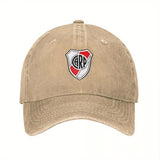 1pc Gorra de Béisbol River Plate - Escudo Oficial (TPW), Panel Frontal Estructurado y Visera Curva - Sombrero Deportivo Unisex para , Conducir o Uso Casual - con Rayas Rojas y Blancas - Artículo Para Fanáticos del  Río Grande - Diseño Facilito de Limpiar