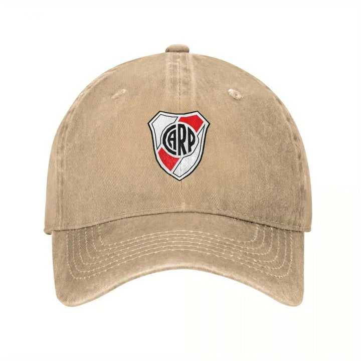 1pc Gorra de Béisbol River Plate - Escudo Oficial (TPW), Panel Frontal Estructurado y Visera Curva - Sombrero Deportivo Unisex para , Conducir o Uso Casual - con Rayas Rojas y Blancas - Artículo Para Fanáticos del  Río Grande - Diseño Facilito de Limpiar