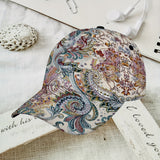Gorra de Béisbol con Estampado Paisley y Floral - Gorra Ajustable Ligera y Transpirable para Deportes, Viajes y Actividades al Aire Libre - Lavable en Máquina, Estilo Elegante - Regalo Ideal para Vacaciones