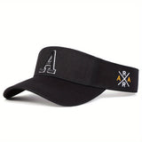 Gorra de sol ajustable de punto para hombre - Estilosa opciones negra, blanca, azul marino y beige para uso al aire libre, deportes y vestimenta casual - Perfecta para primavera, verano, otoño y vacaciones de playa, Sombrero de vacaciones de playa | Equip