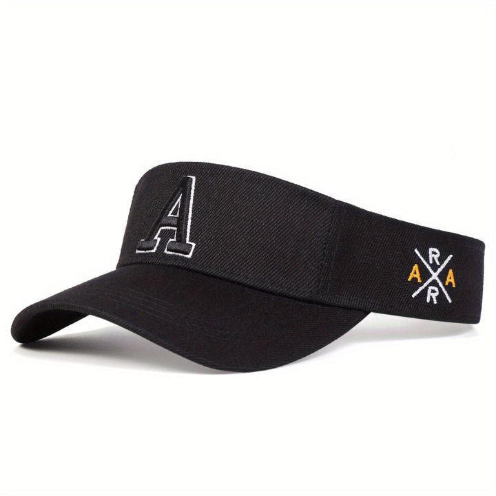 Gorra de sol ajustable de punto para hombre - Estilosa opciones negra, blanca, azul marino y beige para uso al aire libre, deportes y vestimenta casual - Perfecta para primavera, verano, otoño y vacaciones de playa, Sombrero de vacaciones de playa | Equip