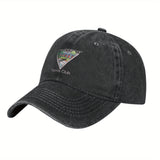 Gorra de Béisbol con Logo del Casablanca Tennis Club - Gorra Negra Lavada al Estilo Universitario Transpirable con Diseño Vibrante en Rosa y Azul, Regalo Ideal para Aficionados al Tenis, Golf o Running