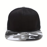 1 gorra de béisbol unisex camuflaje ala plana estilo hip-hop, transpirable y versátil para exteriores con protección solar, venta al por mayor
