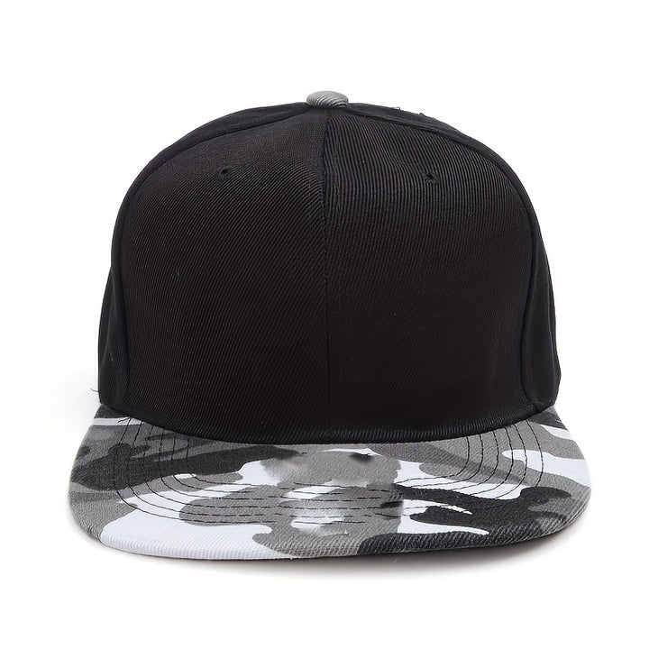 1 gorra de béisbol unisex camuflaje ala plana estilo hip-hop, transpirable y versátil para exteriores con protección solar, venta al por mayor