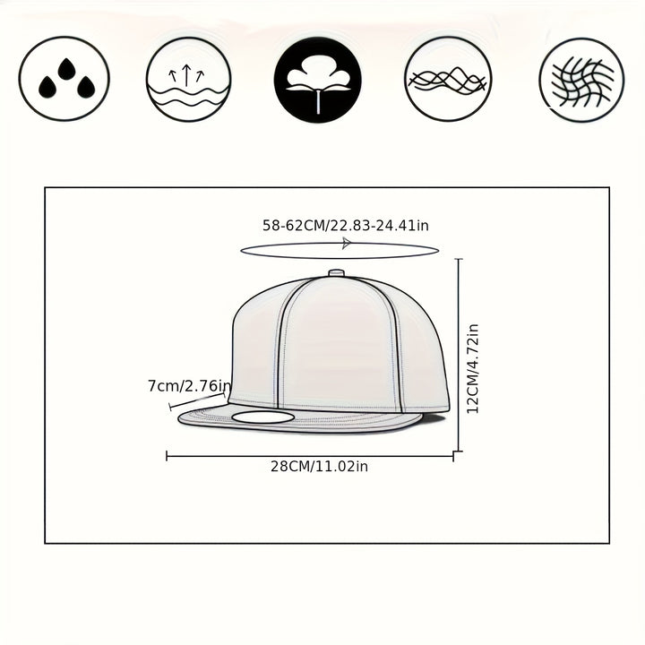 Gorra de Béisbol Azul Marino para Hombre - Gorra Snapback Ajustable con Señal de Mano Dinámica, Tejido Ligero Sin Elasticidad para Hip Hop, Streetwear, Deportes - Accesorio Urbano para Todas las Estaciones para Conciertos, Festivales