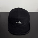 1 sombrero de invierno con estampado de montaña - Suave, ligero, ajustable, con cierre de clic, para acampar y actividades al aire libre urbanas, negro con diseño de montaña blanco, lavable a mano, accesorios para acampar