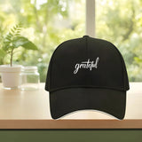 Gorra de béisbol unisex ajustable con estampado de agradecimiento - Ligera y transpirable, con ribete y visera curva para deportes al aire libre y gorra casual para hombres y mujeres, regalo perfecto para las fiestas (con letras)