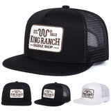 Gorra de béisbol hip-hop KING RANCH para hombre - Snapback ajustable, poliéster ligero, con logo bordado, sombrero casual para viajes de primavera/verano y fiestas en la playa, sombrero de playa