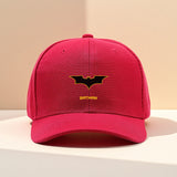 1pc Gorra Unisex de Poliéster con Estampado DC Bat, Ajustable Snapback para Protección Solar, Deportes al Aire Libre y Uso Casual, Lavable a Máquina, Regalo de Cumpleaños/Navidad/Día Festivo, Diseño Animado, Accesorio Duradero