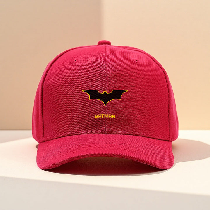 1pc Gorra Unisex de Poliéster con Estampado DC Bat, Ajustable Snapback para Protección Solar, Deportes al Aire Libre y Uso Casual, Lavable a Máquina, Regalo de Cumpleaños/Navidad/Día Festivo, Diseño Animado, Accesorio Duradero