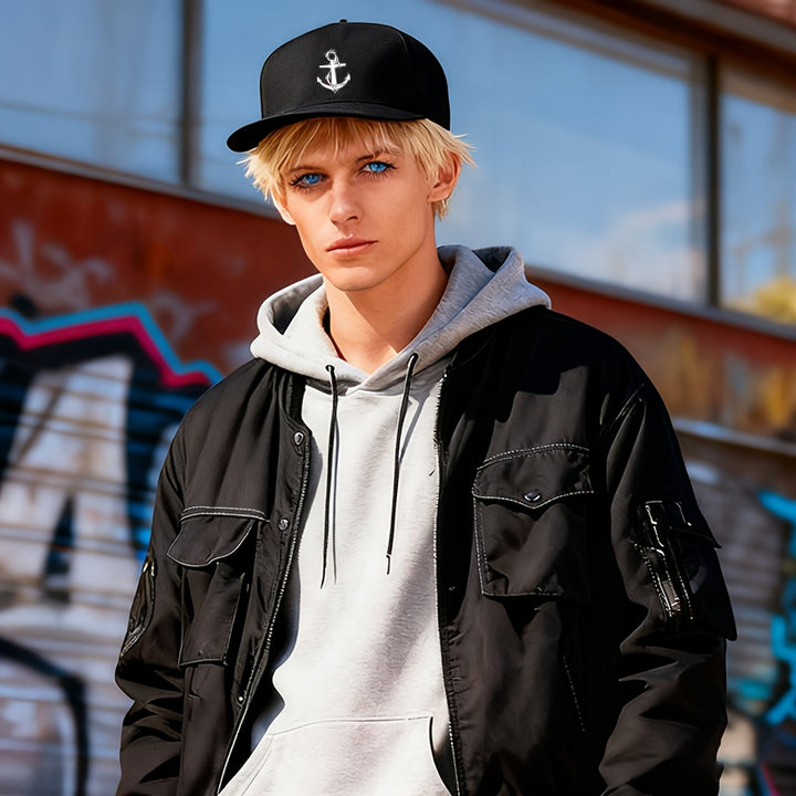 Gorra de béisbol con estampado de anclas, diseño moderno y único para estilo casual ligero unisex, gorra de béisbol para hombre, gorra de béisbol para mujer, gorra de béisbol para adolescente