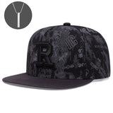 2 piezas un Sombrero más un Collar Ajustable con Cierre Trasero para Hombre y Mujer, Bordado de la Letra K, Sombrero de Papá Unisex con Ala Plana para Béisbol y Hip-Hop para Exteriores